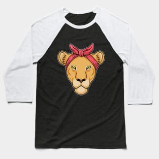 Lioness with Ribbon red Baseball T-Shirt